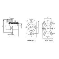 ECONOMY linearni ležaj LMHP 30 UU, dimenzije 30x45x64 mm -2 | Tuli.hr